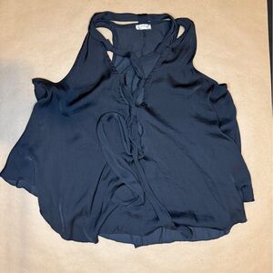 Intimately Free People Satin Corset Front Tank | Black